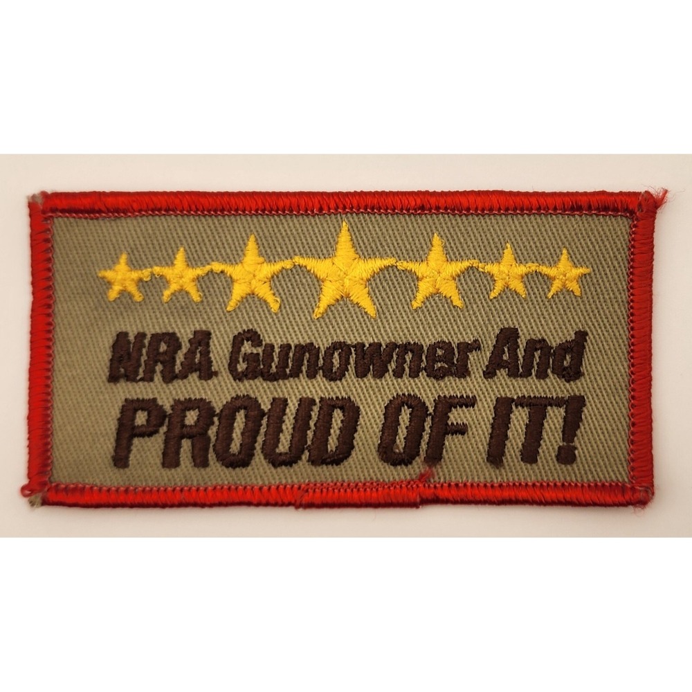 National Rifle Association NRA Gunowner And Proud of It Patch 2"‎ x 4"